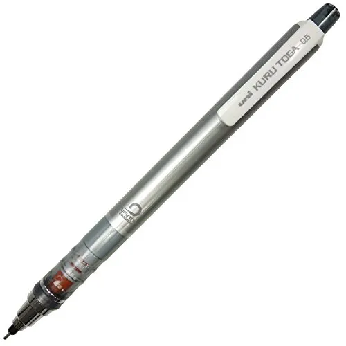 Uni Kuru Toga Druckbleistift, Standardmodell, 0,5 mm, Silber (M54501P.26)