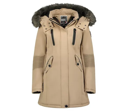 Geographical Norway Winterjacke für Damen – warme Outdoor-Jacke mit abnehmbarer Kapuze - Diese dicke Winterjacke überzeugt mit hochwertigem Polyester, intelligentem Design und zwei Reißverschlusstaschen. Ideal für kalte Tage, hält sie zuverlässig warm und schützt vor Wind.