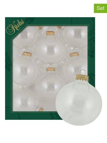 Krebs Glas Lauscha Christbaumkugeln in Transparent - 8 Stück, nocolor, Damen