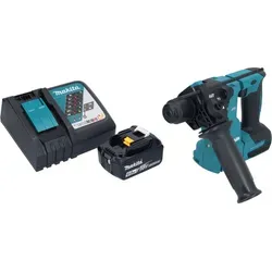 Makita DHR 183 RG1 Akku Bohrhammer 18 V - Schlagbohrmaschine mit 1,7 J Schlagenergie, inklusive 6,0 Ah Akku und Ladegerät. Ideal für kabelloses Arbeiten mit kompaktem Design und bürstenlosem Motor.