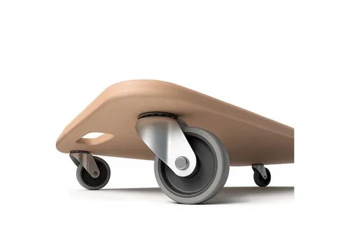 BigDean Rollbrett Plattformwagen bis 250kg belastbar Rollbrett bodenschonende TPE Rollen, (Set, 1-St., Rollbrett), Möbelhund, Möbelroller, MDF-Natur, Antiprutschpads, Weiche TPE Rollen