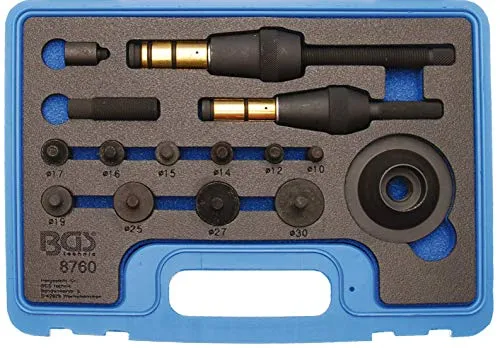 BGS 8760 Werkstattwageneinlage 1/3 | Kupplungs-Zentrierwerkzeug-Satz 17 tlg. - Kupplungszentrierwerkzeuge, universell einsetzbar für Fahrzeuge mit Nabendurchmesser von 15 - 26 mm, ideal für die Montage von Trockenkupplungen und vielseitig für Pkw, Geländewagen und Kleintransporter.
