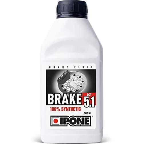 IPONE – Brems- und Kupplungsflüssigkeit – Brake Dot 5.1 – Vollsynthetisch – Trockensiedepunkt 270°C, 500ml