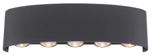 Paul Neuhaus CARLO 9489-13 LED-Wandleuchte - Moderne anthrazitfarbene Wandlampe mit 10 warmweißen LEDs, energiesparend und ideal für Innen- und Außenbereiche dank IP54 Schutzart.