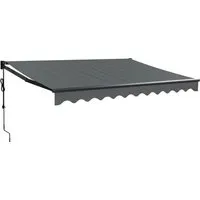 furnicato Elektrische Markise Anthrazit 3x2,5 m mit Kurbel - Genieße entspannte Stunden im Freien mit dieser eleganten, elektrischen Markise. Sie bietet vielseitigen Sonnenschutz und ist dank der Fernbedienung sowie der Kurbel einfach zu bedienen. Ideal für Terrassen und Balkone!