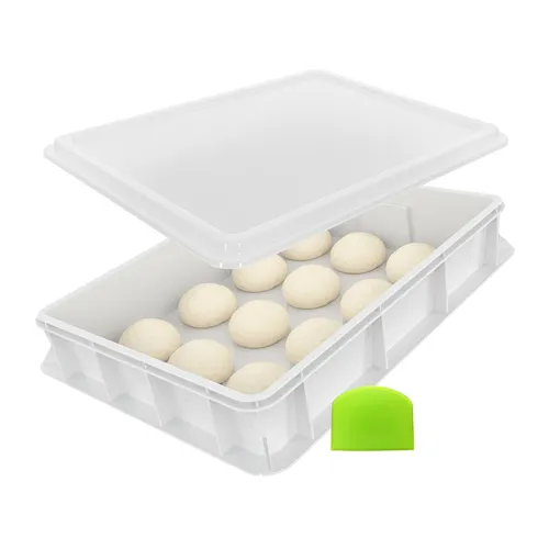 Pizzaballenbox für Pizzateig - Praktische Teigbox mit Deckel für die Aufbewahrung von Pizzateig. Ideal für frische Pizzaballen, leicht zu reinigen und langlebig.