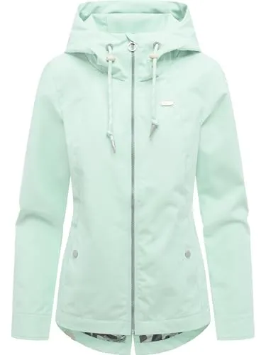 Ragwear Damen Übergangsjacke Monadde Mint Gr. XL - Sportliche Übergangsjacke für Damen mit markanter Kapuze. Wasserdicht, winddicht und atmungsaktiv, ideal für wechselhaftes Wetter im Alltag. Taillierter Schnitt mit praktischen Taschen für einen stilvollen Look.