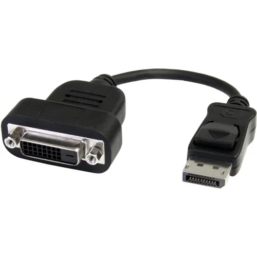 StarTech Dp2dvis - 20 cm DVI Video Adapter - Video Adapter für eine einfache Verbindung von DisplayPort zu DVI, kompakte 20 cm Länge für flexible Nutzung und platzsparende Installation.