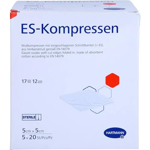 ES-Kompressen Steril 5x5 cm Gro�packung, 5X20 St