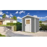 Weka Holz-Gartenhaus 223 Satteldach - Kompakt und Stabil - Holz-Gartenhaus mit 3,16 m² Grundfläche und robustem Steck- & Schraubsystem. Ideal für die sichere Aufbewahrung von Gartenutensilien und Fahrrädern.