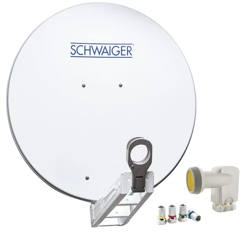 Schwaiger 714623 SAT-Antenne 75 cm mit Quad LNB von Schwaiger