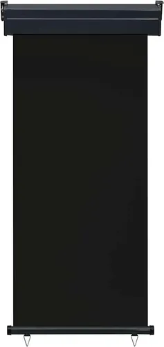 vidaXL Balkon Seitenmarkise 85x250cm Schwarz in schwarz von vidaXL