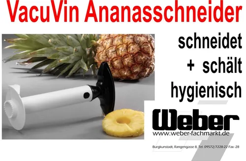 Ananasschneider VacuVin schneidet, schält und höhlt in 30 Sek.  950440720