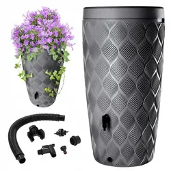 KADAX Regentonne 240 L mit Pflanzschale und Wasserhahn