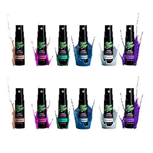 Produktbild 12er Set Color Haarspray je 40 ml 6 Farben Haarfarben Spray Farbspray Fasching Karneval Halloween Haarfärbespray farbig