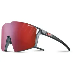 Julbo Unisex Edge Sunglasses - Schwarz Durchscheinend/Orange, Einheitsgröße - Sportbrillen mit innovativer MagneFix-Technologie für schnellen Scheibenwechsel und optimaler Belüftung, ideal für ungestörte Sicht bei jeder Sportart.