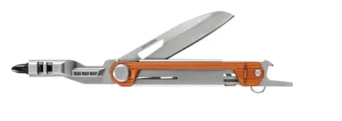 Gerber Taschenmesser mit 5 Funktionen, Multitool mit glatter Klinge, ArmBar Slim Drive, Orange, Edelstahl/Aluminium, 30-001731