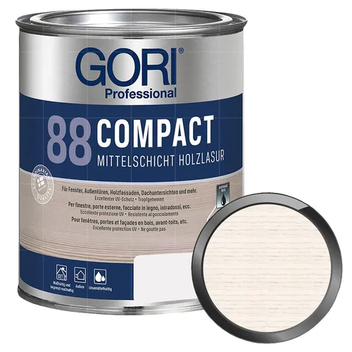 Gori 88 Compact-Lasur 8855 Kalkweiß, 2,5L von GORI - PPG Coatings Deutschland GmbH