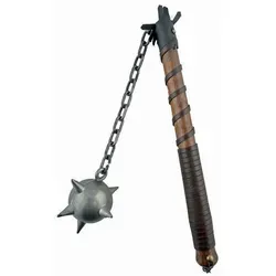 Morgenstern mit Metallkugel und Holzstiel - Outdoor-Werkzeuge – Historische Schlagwaffe mit 60 mm Dornenkugel für maximale Durchschlagskraft und Reichweite, ideal für Mittelalter-Liebhaber und Sammler.