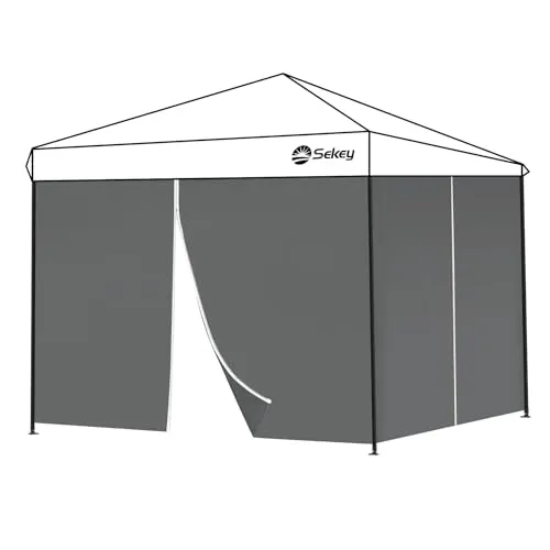 Sekey 2PCS Seitenwände für Pavillon 3x3m - Wasserdicht und Winterfest - Zwei wasserdichte Seitenwände für 3x3m Pavillons, mit Reißverschluss für einfachen Zugang. Ideal für Outdoor-Events, bietet Schutz vor Regen und Sonne.