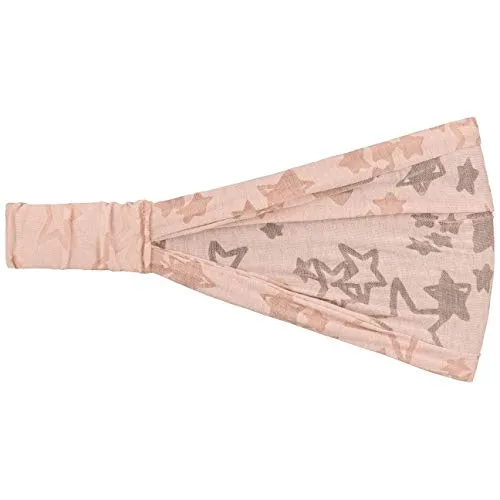 Lipodo 3 in 1 Stars Headband Damen Mit Baumwolle Waschbar bis 30 Grad Einfarbiges Stirnband Kopfband Elastisches Bandana Frühjahr Sommer Altrosa One Size
