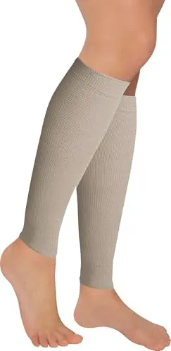 Fußgut Socken Unisex Stütz-Stulpen - Beige - Stütz-Stulpen für optimalen Komfort, Einheitsgröße aus atmungsaktiver Baumwoll-Mischung, ideal für Alltag und Sport