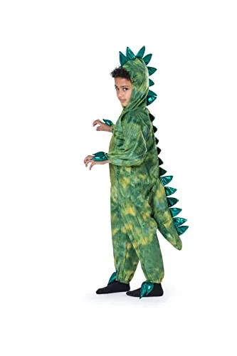 Dress Up America Unisex-Kinder T-Rex-Kostüm für Kinder – Dinosaurier-Kostüm für Jungen und Mädchen – Grüner Dino-Overall für Kleinkinder