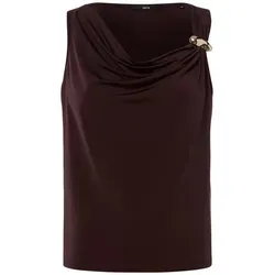Zero T-Shirt Damen mit Wasserfallausschnitt in Chocolate Plum (44 EU)