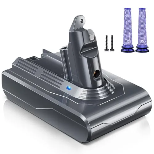 Keenstone V6 Ersatzakku für Dyson V6 Akku DC62 DC58 DC59 DC61 DC72 DC74 SV03 SV05 SV06 SV07 SV09 Staubsauger mit 2 Filter