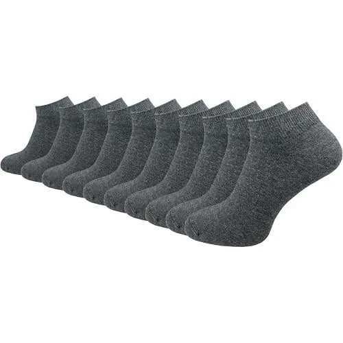 Damen Sneaker Socken aus 100% Baumwolle - 6 oder 10 Paar - Hautfreundliche Sneaker-Socken aus 100% Baumwolle, ohne drückende Naht für höchsten Tragekomfort. Langlebig und pflegeleicht, ideal für den täglichen Einsatz.