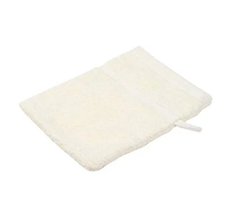Gözze - Waschhandschuh, 4er Set, Weich und Saugfähig, 100% Baumwolle, 16 x 21 cm - Natur