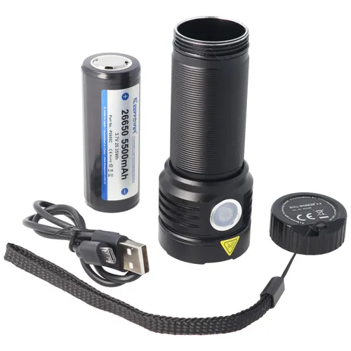 XCell Bullworker die ultrahelle LED-Taschenlampe mit Osram LED max. 3300 Lumen inklusive Akku