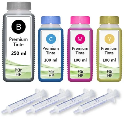 Drucker Tinte Nachfüllset für HP 651 DeskJet Ink Advantage 5575 Set 550 ml