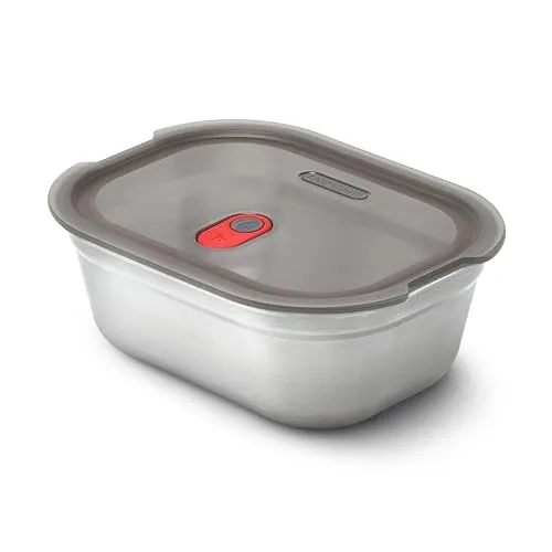 BLACK + BLUM Lunchbox – Mahlzeiten-Vorbereitungsbehälter wiederverwendbar für Picknick und Camping – mikrowellengeeignete Edelstahl-Aufbewahrungsbox für Mittagessen und Abendessen mit auslaufsicherem
