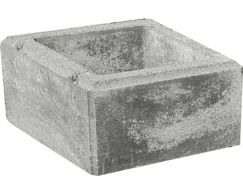 Diephaus Mauerstein Gardo, Grau - Baumaterial für kreative Gartengestaltung, leicht und stabil mit eleganter geflammter Farbgebung – ideal für Blumenbeete und Abgrenzungen.