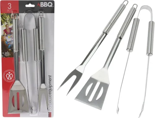 bbqprodukte Grillbesteck-Set BBQ Grillbesteck Set Grillwerkzeugset Grillzubehör 3-teilig, (3 tlg)