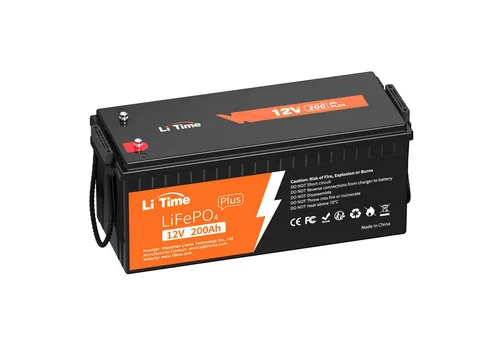 LiTime LiTime 12V 200Ah PLUS LiFePO4 Batterie 2560W IP65 mit 200A BMS Solarakkus (12 V), Geeignet für Wohnmobile, Hausspeicher und Marine