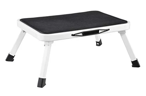 Spetebo Klappbarer Tritthocker aus Metall - Hocker bis 150 KG belastbar