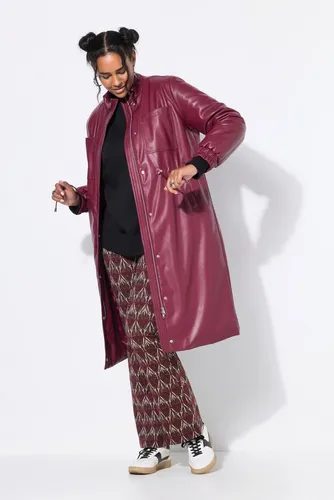 Studio Untold Ledermantel Mantel Lederoptik Taillen-Tunnelzug