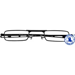 9mm Elegante Brille in 3 Farben, Stärke +1,00 - +3,50 Dioptrien - Brillen Kategorie, ultraflaches Design ideal für Reisen, stabiler Metallrahmen und inkl. farblich passendem Etui.