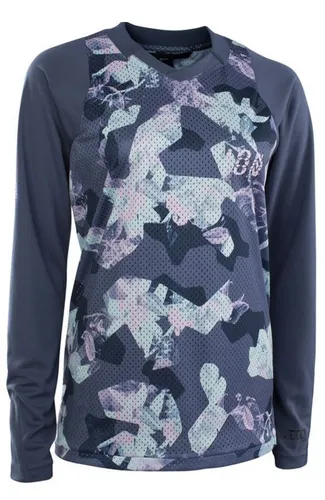 ION Damen Bike Tee Scrub Indigo Dawn - Mehrfarbig - Stylisches T-Shirt für Damen in Größe XS, ideal für Radsport. Mit atmungsaktivem Material für optimalen Tragekomfort beim Fahren.