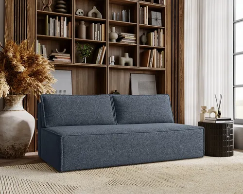 Kaiser Möbel Sofa Duo - 3-Sitzer mit Schlaffunktion - Multifunktionales Sofa für Wohnzimmer oder Jugendzimmer: Schlaffunktion mit 140x198 cm Liegefläche und integrierter Bettkasten für optimalen Stauraum.