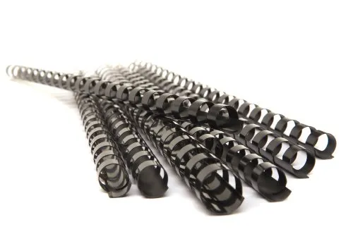 Pavo – Premium Kunststoff Binderücken 12 mm A4 Schwarz, 100 Stück, 21-Ring, bis zu 90 Blatt – 8001767