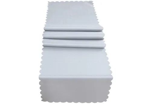 matches21 HOME & HOBBY Tischdecke Tischdecke 90 x 90 cm in Hellgrau für Esstisch & Küche (1-tlg), Waschbares Tischtuch mit gewelltem Rand