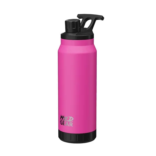 Wyld Gear MAG Flask Isolierflasche 1,005Ltr. Edelstahl pink - Sonstige Trinkflaschen & Trinksysteme - Hochwertige Edelstahl-Isolierflasche mit 1,005L Fassungsvermögen, hält Getränke stundenlang heiß oder kalt.