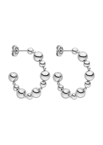 Purelei® Terra Hoops Ohrringe – Eleganter Edelstahl Schmuck für Damen - Ohrringe für Damen, wasserfest und leicht, mit hochwertiger 18K Vergoldung und auffälligem Kugel-Design für jeden Look.