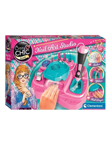 Clementoni Kreativset Crazy Chic - Superstar Nageldesign bunt, kreatives Nageldesign für Kinder ab 7 Jahren, fördert die Kreativität und Feinmotorik