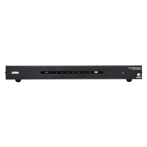 ATEN VanCryst VS0108HB - 8-Port HDMI Video- und Audio-Splitter - Audio-Adapter für 8 HDMI-Ausgänge, ideal für professionelle AV-Installationen und flexible Montageoptionen.