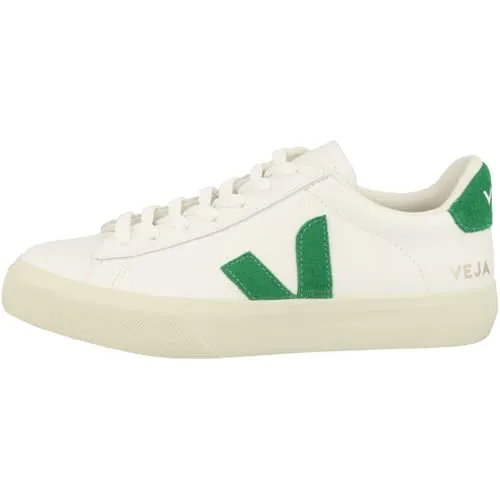 Veja Damen Sneaker Low Campo Chromefree Leather Weiss 42 - Stylische Sneaker aus chromfreiem Leder mit innovativer Verarbeitung. Nachhaltige Materialien wie Bio-Baumwolle und Naturkautschuk sorgen für ein angenehmes Tragegefühl und unterstützen umweltbewusstes Handeln.