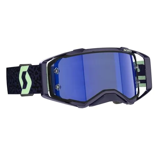 SCOTT Prospect Amplifier Motocross Brille Goggle - Lila Grün Blau Chrome Works MX - Unisex Schutzbrille für Motocross, mit stylischem lila Rahmen und innovativem Design für optimalen Sichtkomfort im Gelände.